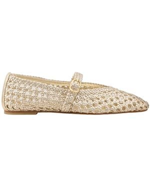 Stuart Weitzman Prim Knits Mary Jane Shoes - Natural