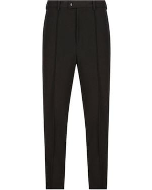 Prada Slit-Detailed Tailored Trousers - Black
