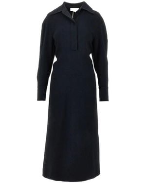 knee length dresses for ladies Victoria Beckham Dark Teal Sleeveless Twist Midi Dress