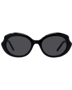 Loewe Round Logo Sunglasses - White