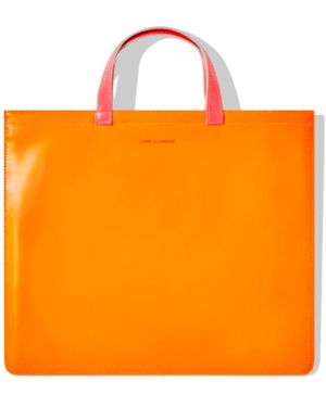 Comme des Garçons Color-Blocking Logo Handbag - Orange