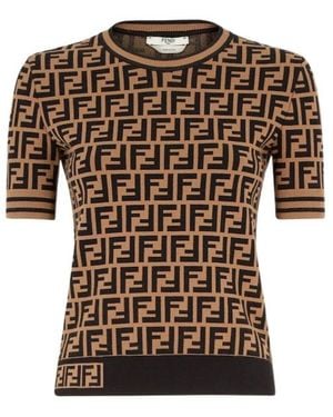 Fendi Fabric Ff Motif Sweater - Brown