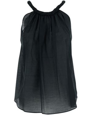 Semicouture Semi Couture Braided Neck Sleeveless Top - Black