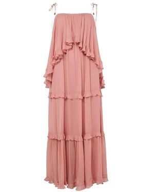 Zimmermann Luna Ruffled Dress - Pink