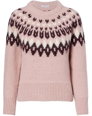 Veronica Beard Anne Fair Isle Wool-Blend Sweater - Pink