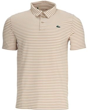Lacoste Thin-Striped Short-Sleeve Polo Shirt - Natural