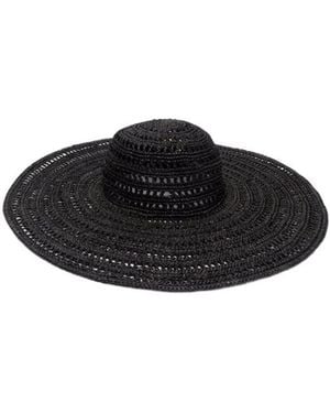 IBELIV Miaro Woven Wide-Brim Hat - Black