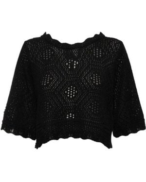 Posse Willa Knitted Crop Top - Black