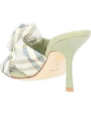 Burberry Lattice Sandals - Natural