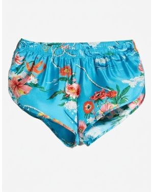 Gucci Graphic Printed Twill Shorts - Blue