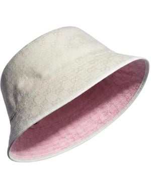 Gucci Reversible Gg Cotton Canvas Bucket Hat - Multicolor