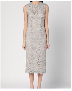 P.A.R.O.S.H. Lace Mid-Length Dress - Gray