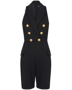 Balmain Balmaain Buttoned Jumpsuit - Black
