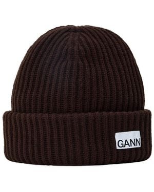 Ganni Stylish Wool Hat - Multicolor