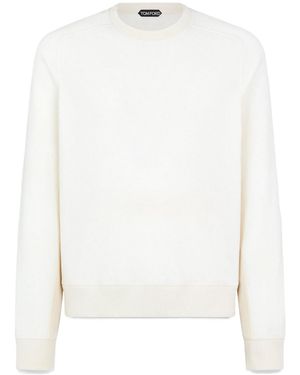 Tom Ford Cashmere Cotton Crew Neck - White
