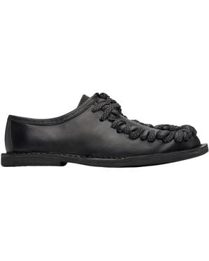 CAMPERLAB Eki Braided Leather Loafers - Black