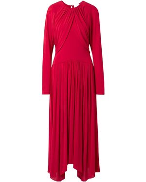 Isabel Marant Galina Asymmetrical Pleated Dress - Red