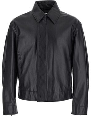 Bottega Veneta Long Sleeved Zip-Up Jacket - Black