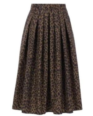 Aspesi Printed Pleated Skirt - Brown
