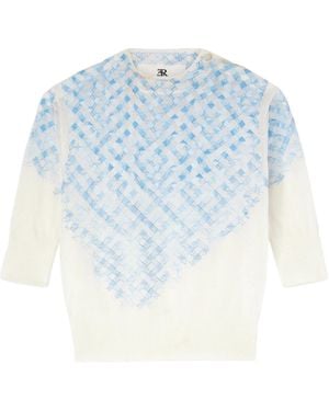 Ermanno Scervino Check Print Knitted Jumper - Blue