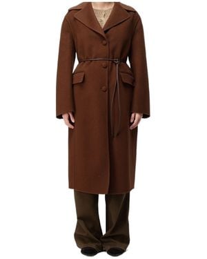 Ermanno Scervino Single-Breasted Flap-Pocket Coat - Brown