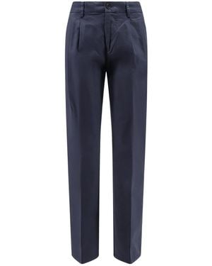 Aspesi Pleated Zipper Casual Pants - Blue