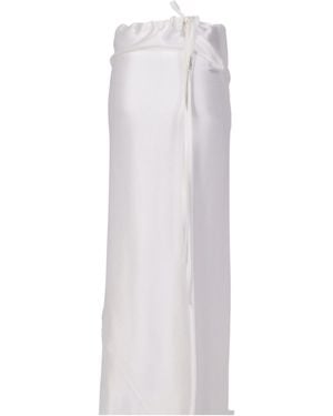 Ann Demeulemeester Eveline Satin Skirt - White