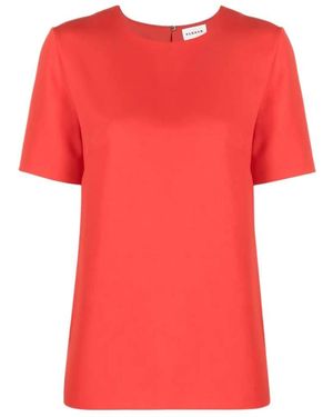P.A.R.O.S.H. T-Shirt With Round Neck And Short Sleeves - Red