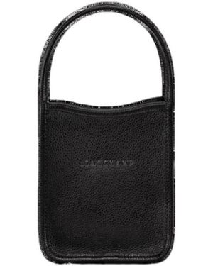Longchamp Le Foulonné Leather Mini Bag - Black