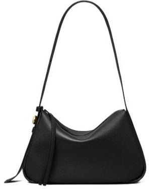 Tory Burch Romy Curved-Flap Shoulder Bag - Black