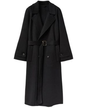 Loro Piana Double-Breasted Coat - Black