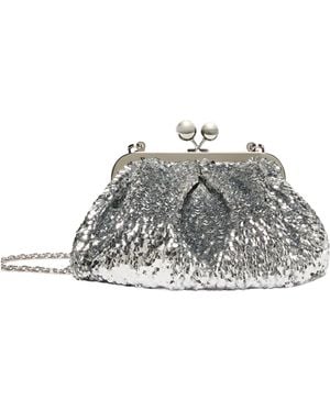 Weekend by Maxmara Targa Embellished Clutch Bag - Grey