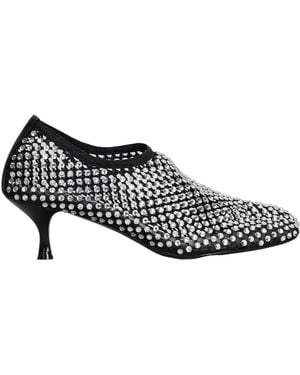 Strategia Embellished Heeled Court Shoes - Black
