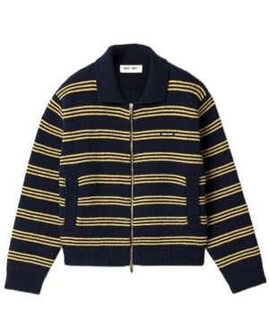 Miu Miu Wool And Cashmere Cardigan - Blue