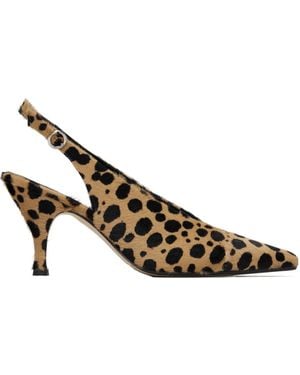 Aeyde Carla Animal-Print Pumps - Brown
