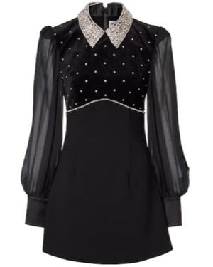 Rebecca Vallance Crystal-Embellished Minidress - Black