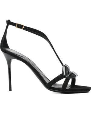 Balmain 95Mm Lips Sandals - Black
