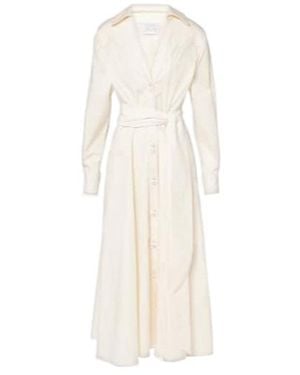 Johanna Ortiz Vela De Cruz Cotton-Blend Poplin Wrap Dress - White