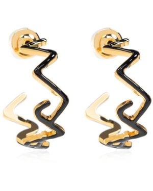 Marni Zig-Zag Hoop Earrings - White