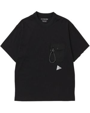 and wander Carabiner Pocket T-Shirt - Black