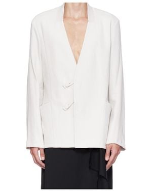 Kiko Kostadinov Y-Neck Blazer - White