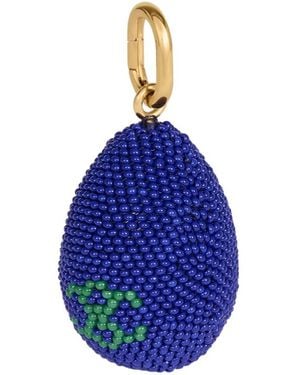 Celine Charms Beads Egg Pendant - Blue
