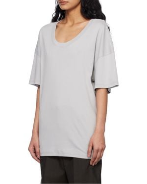 Lemaire Short-Sleeved Scoop-Neck T-Shirt - Grey