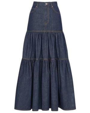 Saint Laurent Long Skirt - Blue