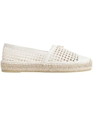 Prada Crocheted Flat Shoes - White