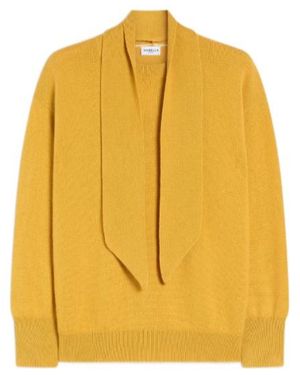 Marella Cashmere And Wool Crew-Neck Sweater - Yellow