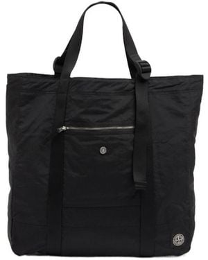 Stone Island Coated Nylon Tote Bag - Black