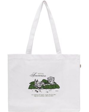 A.P.C. X Jjjjound Hotel Printed Tote Bag - White