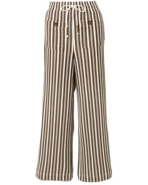 Veronica Beard Drawstring Elastic Waist Casual Trousers - White