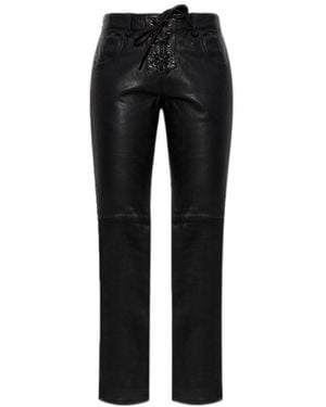 Isabel Marant Vanel Lace-Up Trousers - Black